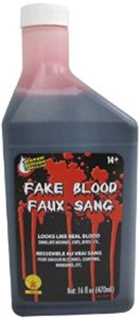 does fake blood stain clothing - washable non staining blood.